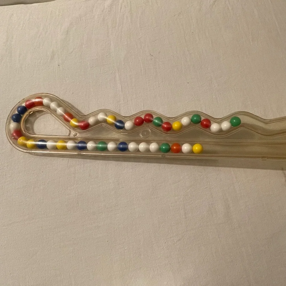 Vintage Disney Donald‎ Duck & Minnie Mouse Push Popper Toy with Beads